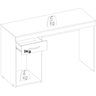 01 mesa para computador escrivaninha 1 gaveta 1 porta gloria