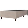 base box solteiro veludo bege