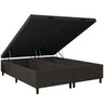 base box bau queen king veludo marrom