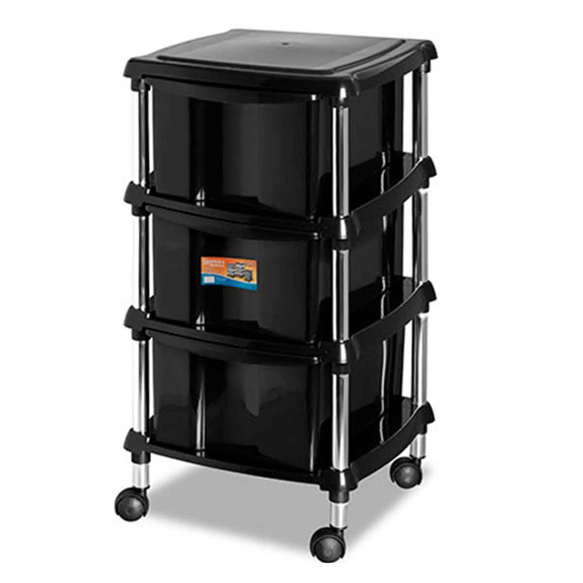 04 gaveteiro organizador multiuso 3 gavetas com rodizios casa chick