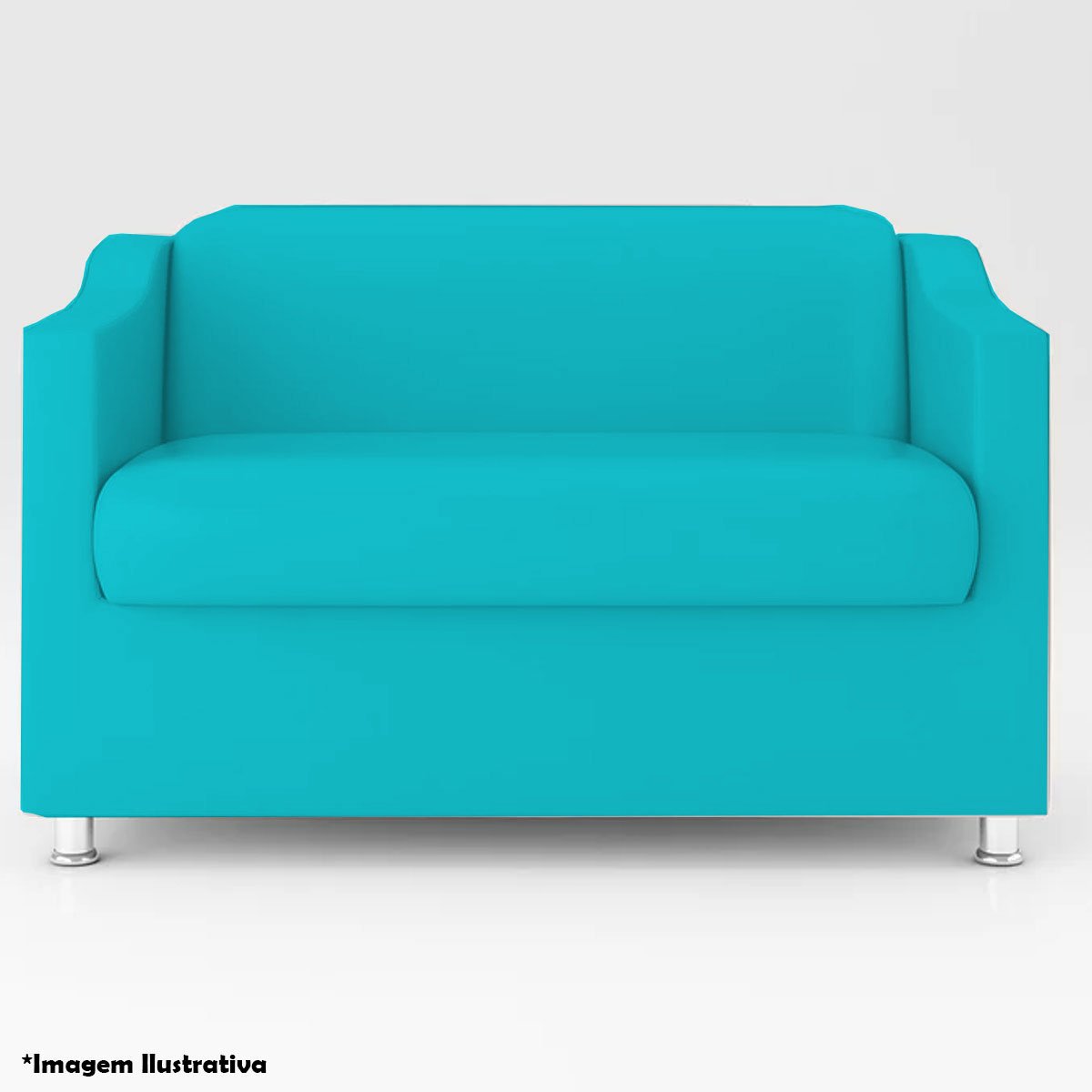 namoradeira luiza suede azul turqueza