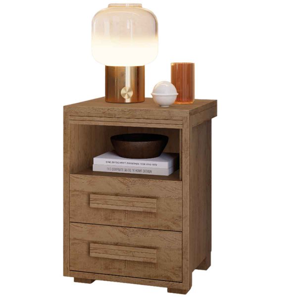 03 mesa de cabeceira 2 gavetas 100 mdf casa chick