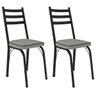 kit 2 cadeira nara 141 preto platina