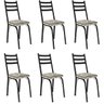 kit 6 cadeira nara 141 preto cedro
