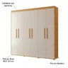 roupeiro milane 6 portas cinamomo off white 5