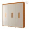 03 guarda roupa roupeiro 6 portas milane 100 mdf