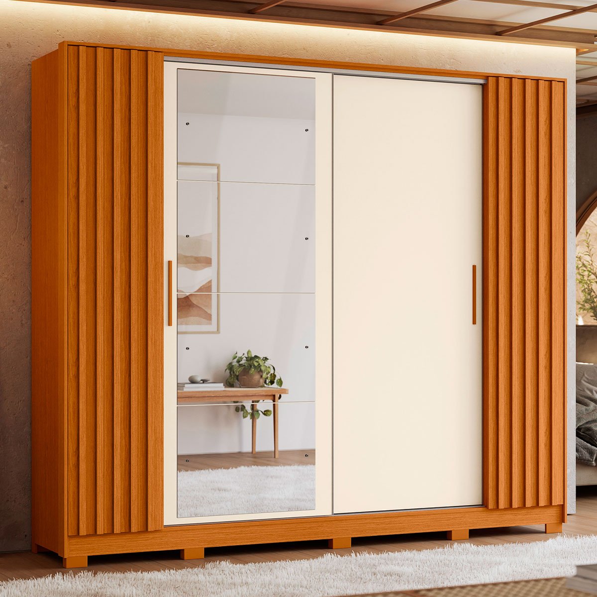 guarda roupa jacaranda cinamomo off white com 4 espelhos3