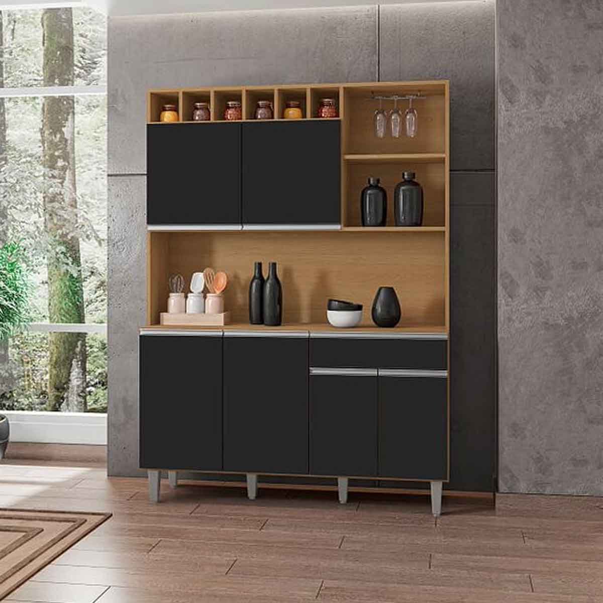 02 kit de cozinha aline 6 portas e 1 gaveta