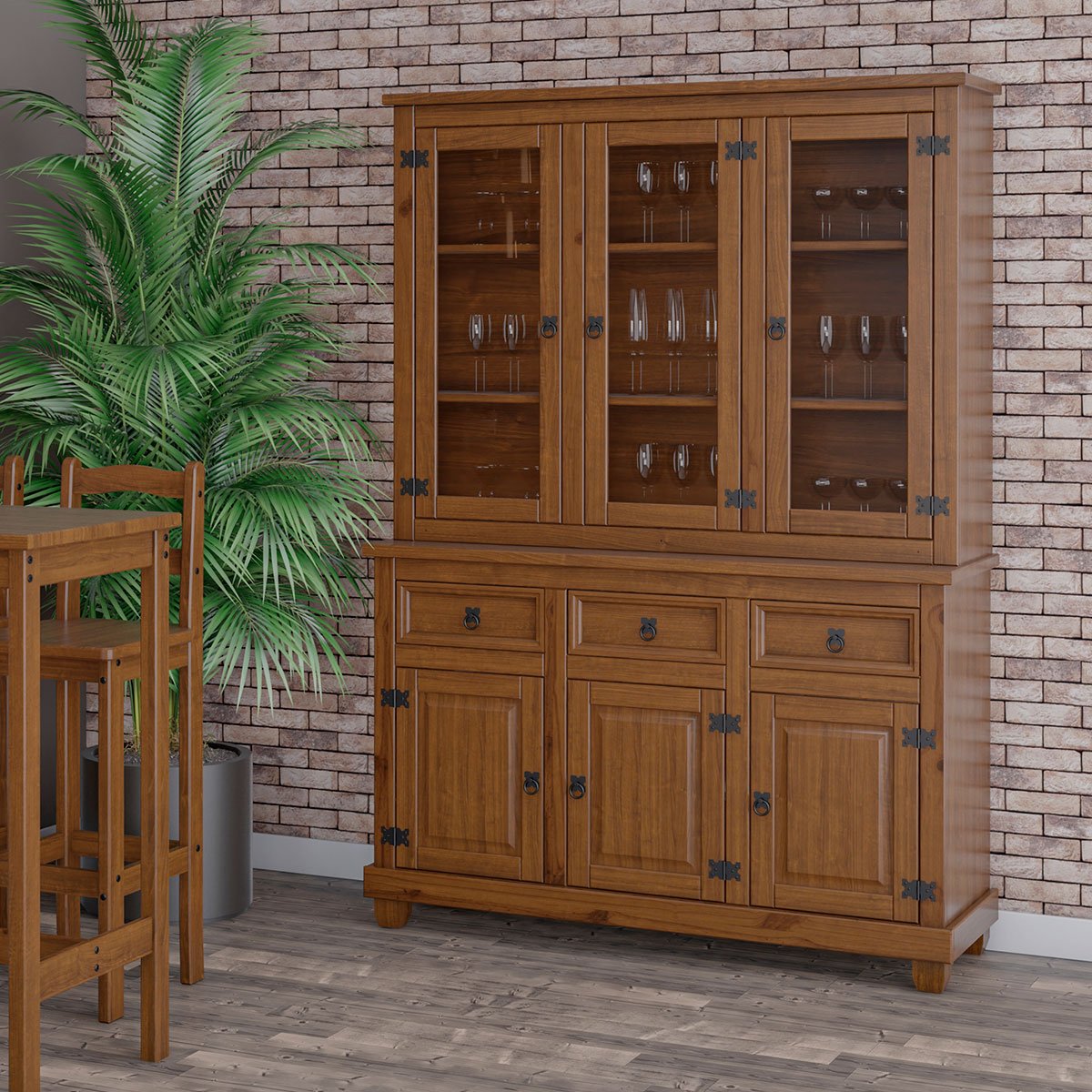 cristaleira 6 portas 9292 com pes 9014 imbuia fosco2
