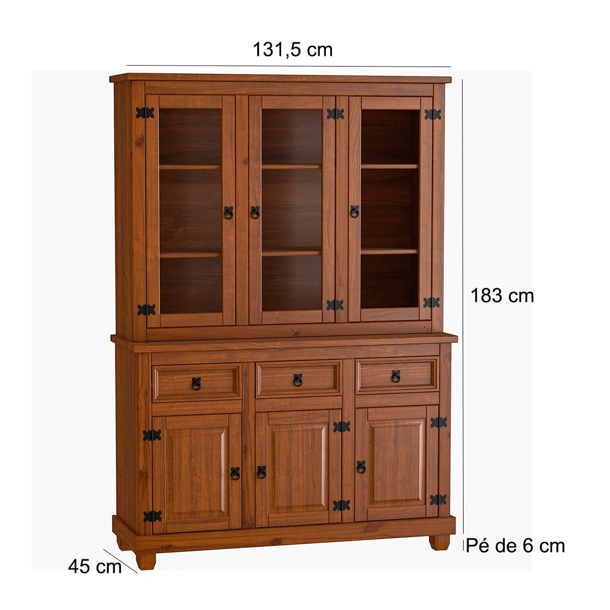 cristaleira 6 portas 9292 com pes 9014 imbuia fosco4