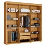 01 guarda roupa casal roupeiro 6 portas milane 100 mdf