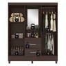06 guarda roupa capelinha 4 portas 2 gavetas lady ebano