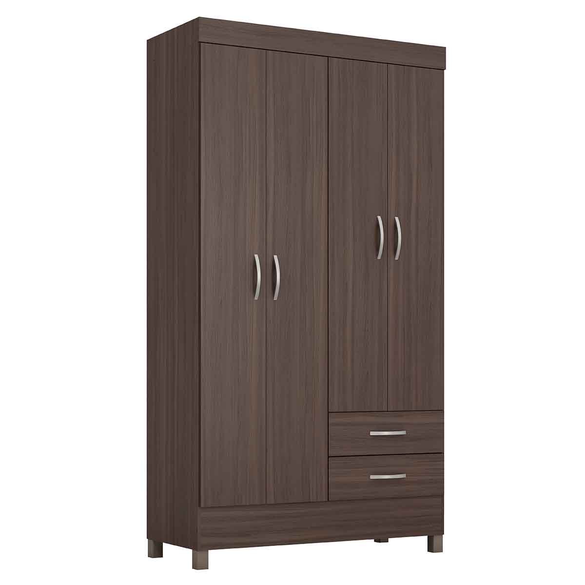 01 guarda roupa solteiro 4 portas 2 gavetas planet cafe touch