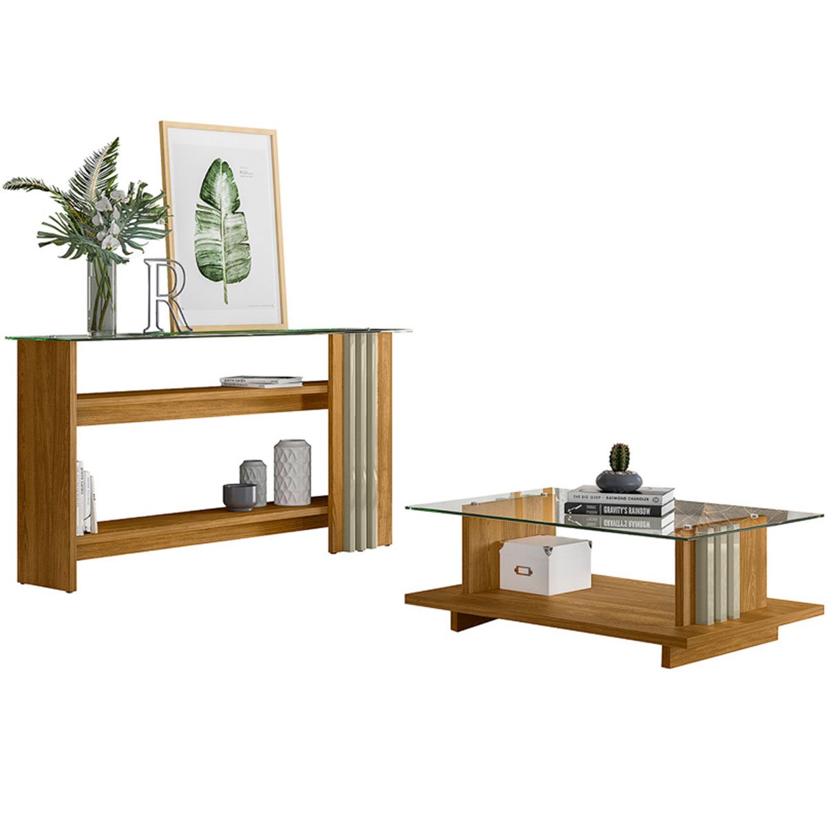 aparador e mesa de centro foz cumaru opala