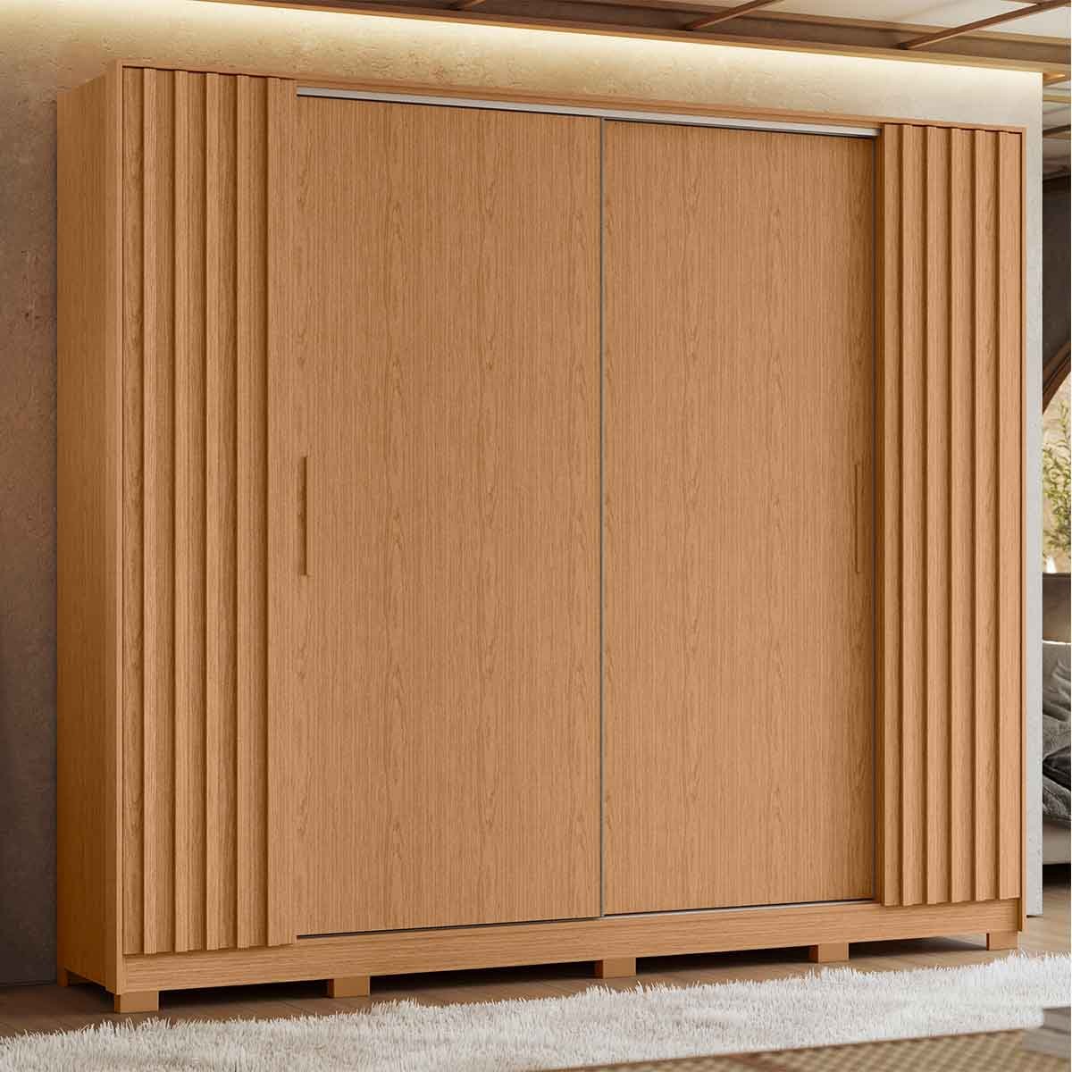 01 guarda roupa casal 4 portas 4 gavetas ripado jacques