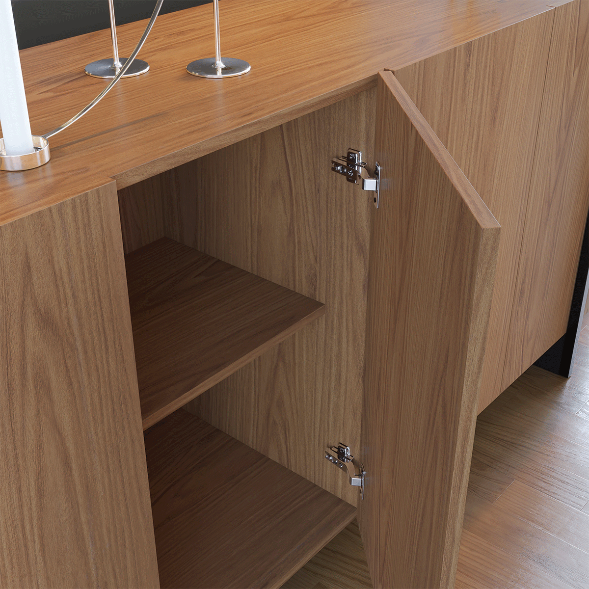 06 buffet cascavel c detalhes metalicos e 4 portas giro