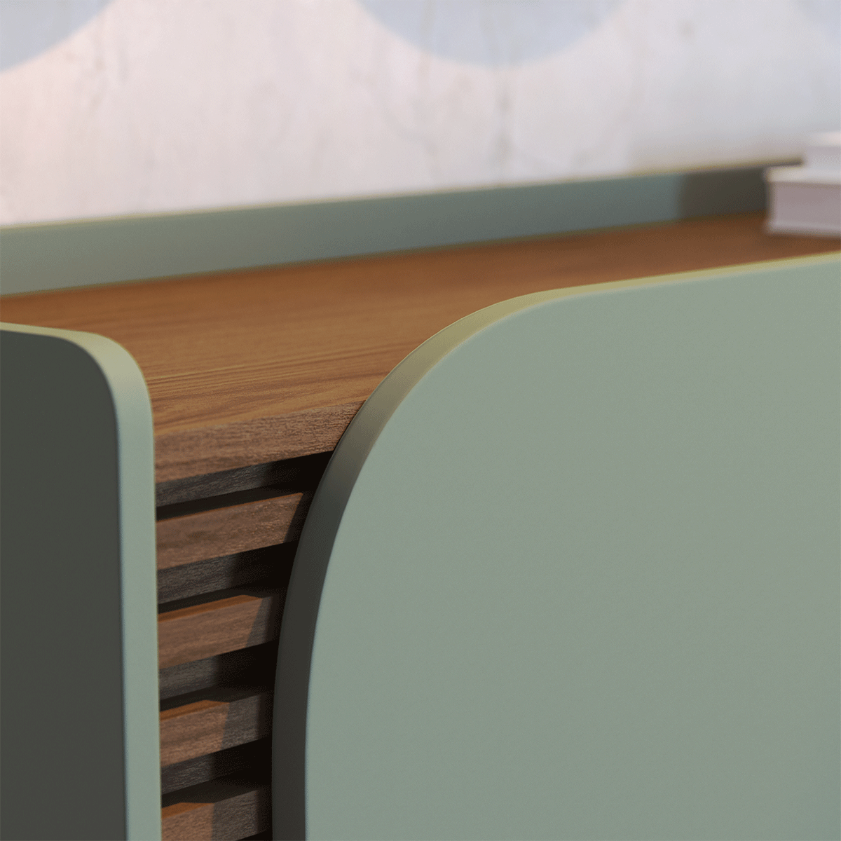 06 buffet jatoba c ripado artesanal e pes de madeira