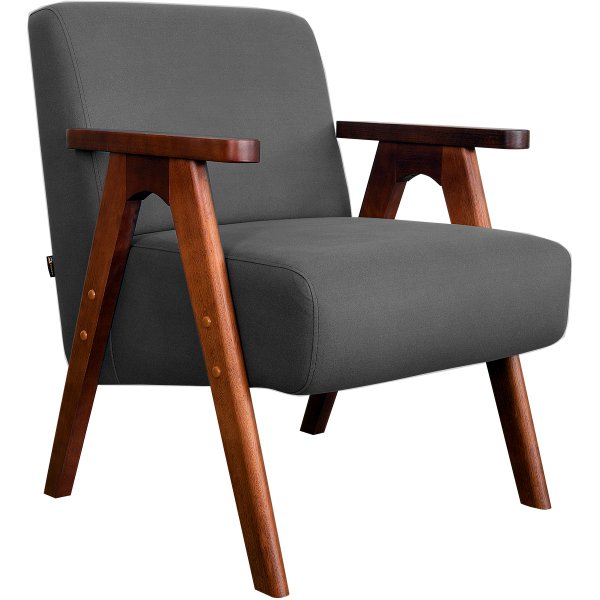 poltrona america veludo cinza 7029
