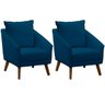 kit poltrona elea veludo azul marinho ta 7028