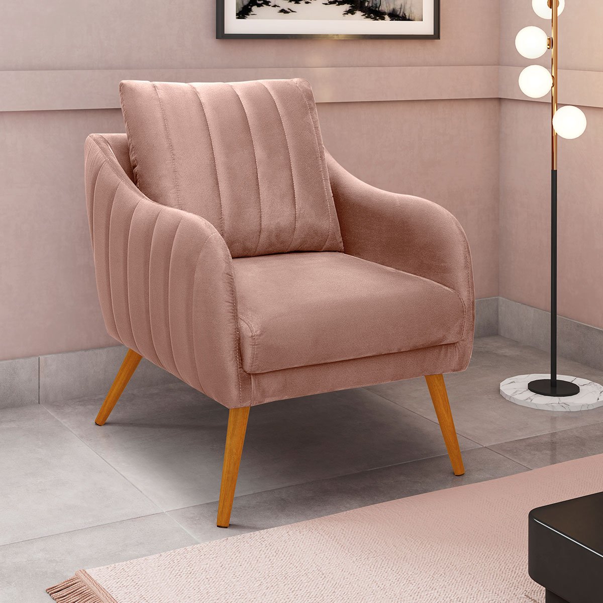 poltrona libia veludo rose ta 7050 2
