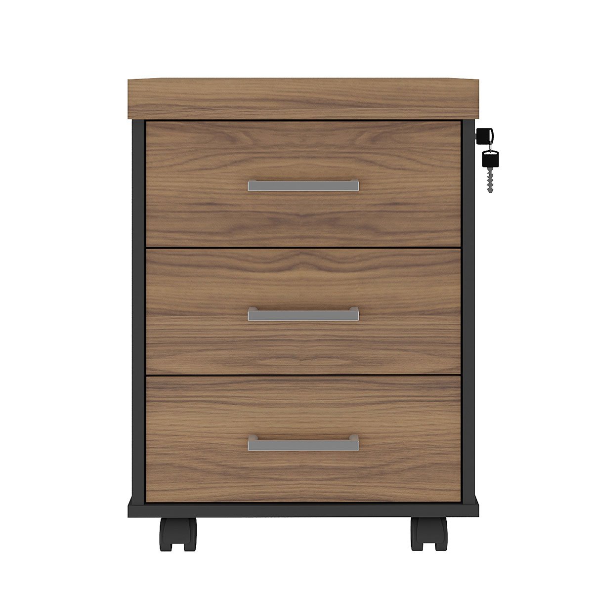 gaveteiro tamburato preto frente