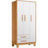 01 guarda roupa infantil 3 portas 2 gavetas q encanto slim