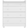 comoda doce sonho 4 gavetas com trocador pe branco