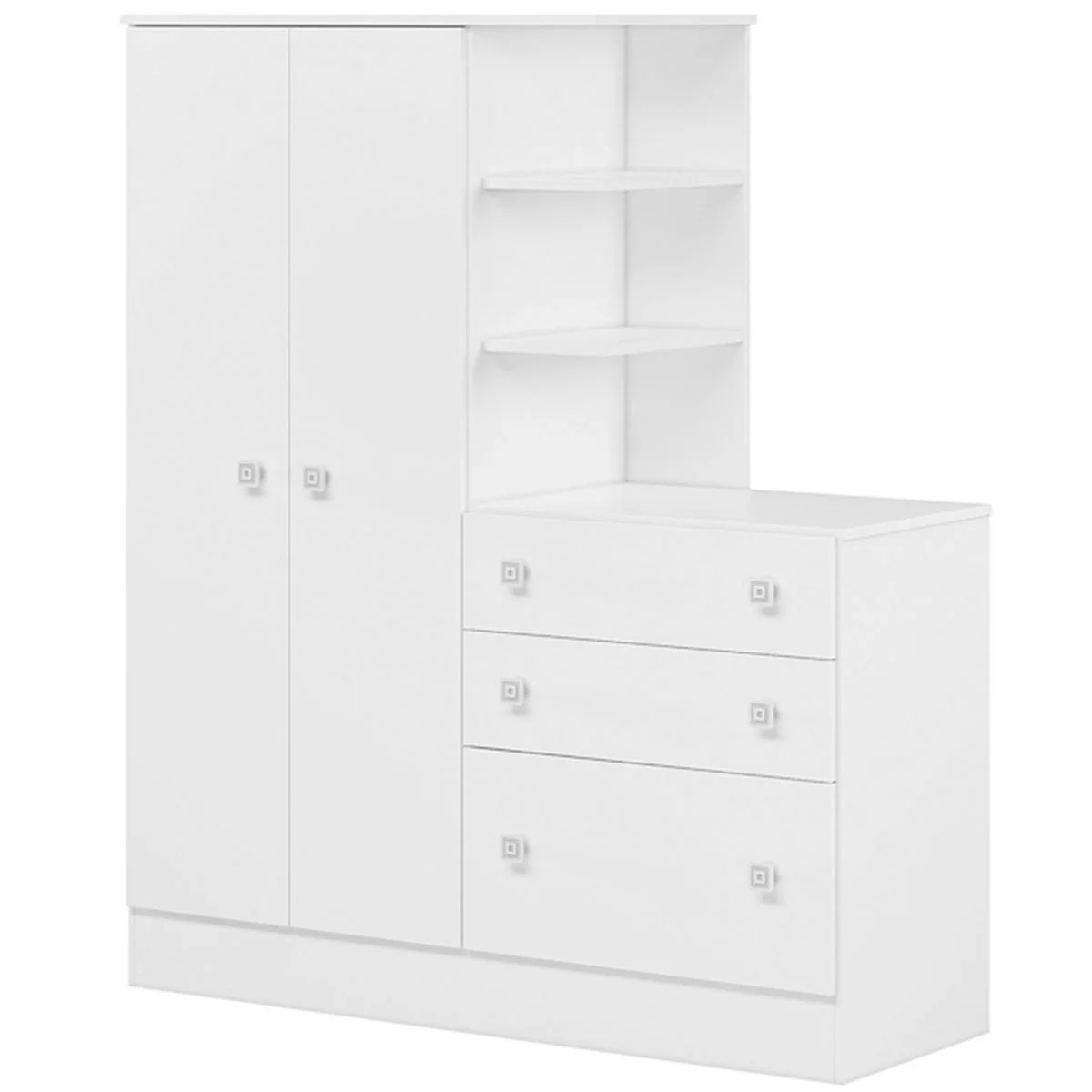 guarda roupa com comoda doce sonho branco