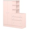 01 guarda roupa com comoda infantil 2 portas 3 gavetas doce mel