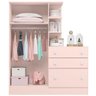 02 guarda roupa com comoda infantil 2 portas 3 gavetas doce mel