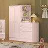 03 guarda roupa com comoda infantil 2 portas 3 gavetas doce mel