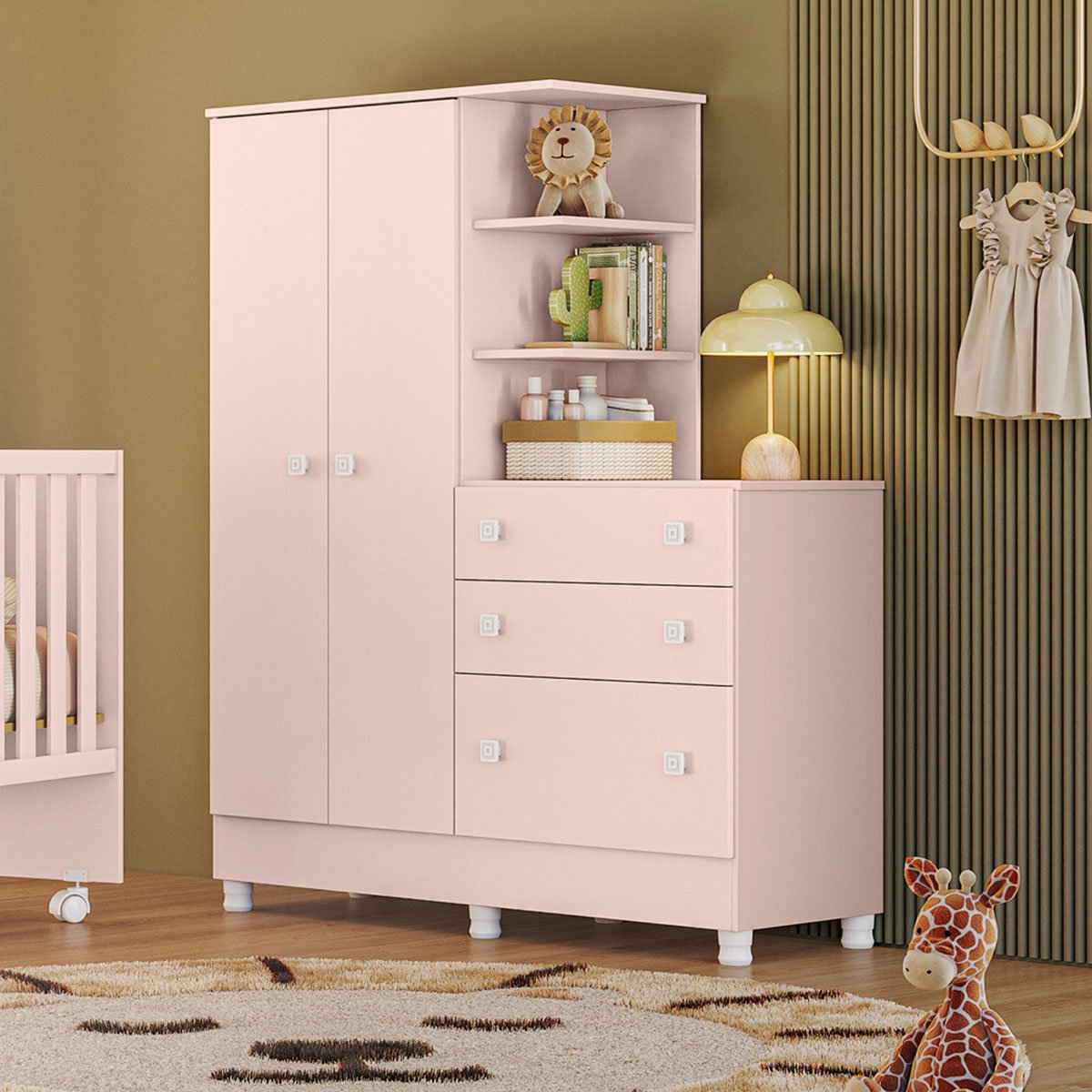 guarda roupa com comoda doce sonho pe rosa2