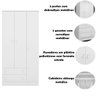guarda roupa 3 portas doce sonho branco7