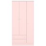 guarda roupa 3 portas doce sonho rosa