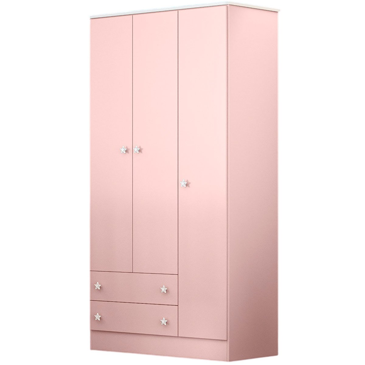 guarda roupa 3 portas doce sonho rosa2