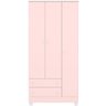 guarda roupa 3 portas pe doce sonho rosa