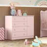 06 comoda sapateira infantil 1 porta 4 gavetas doce mel