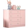 07 comoda sapateira infantil 1 porta 4 gavetas doce mel