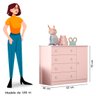 08 comoda sapateira infantil 1 porta 4 gavetas doce mel