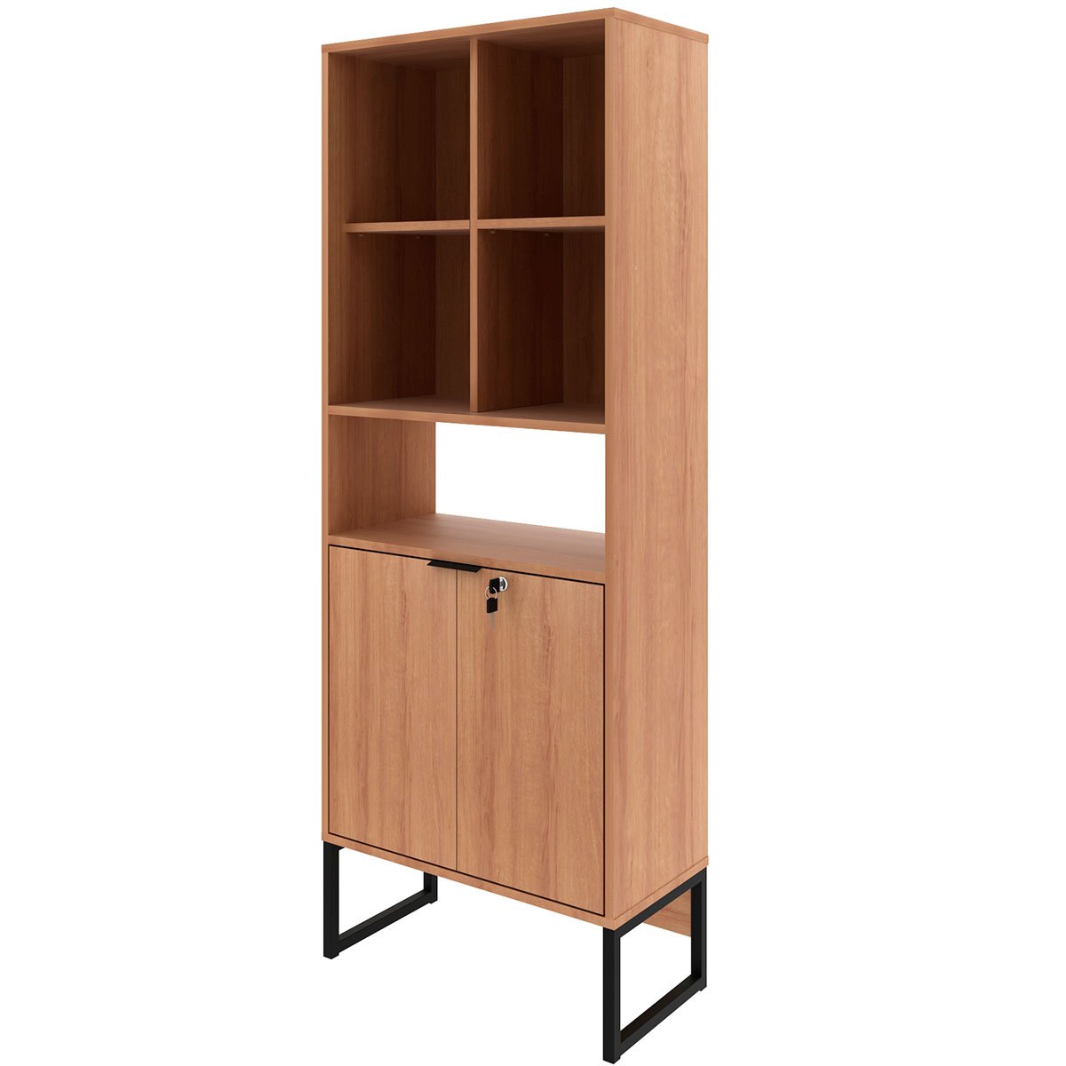 armario estante com 2 portas me4155 amendoa4