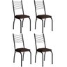 kit 4 cadeiras 262 preto imbuia
