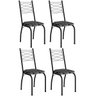 kit 4 cadeiras 262 preto mosaico cinza