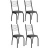 kit 4 cadeiras 262 preto platina