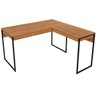 mesa para escritorio angular me4157 amendoa preto