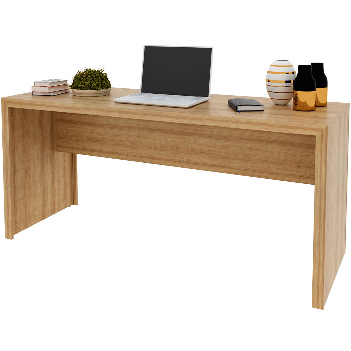 mesa para escritorio me4109 amendoa