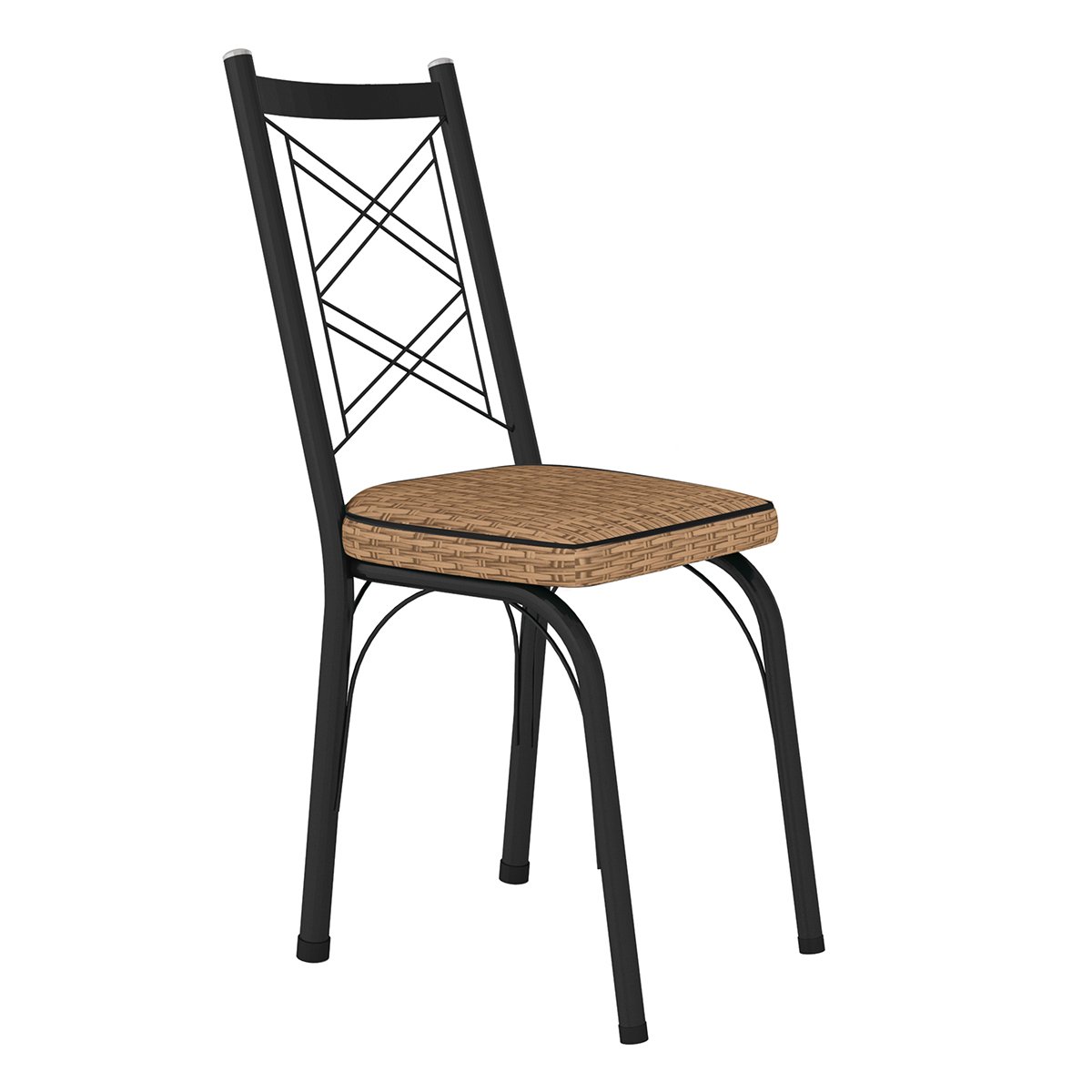 cadeira 143 preto rattan