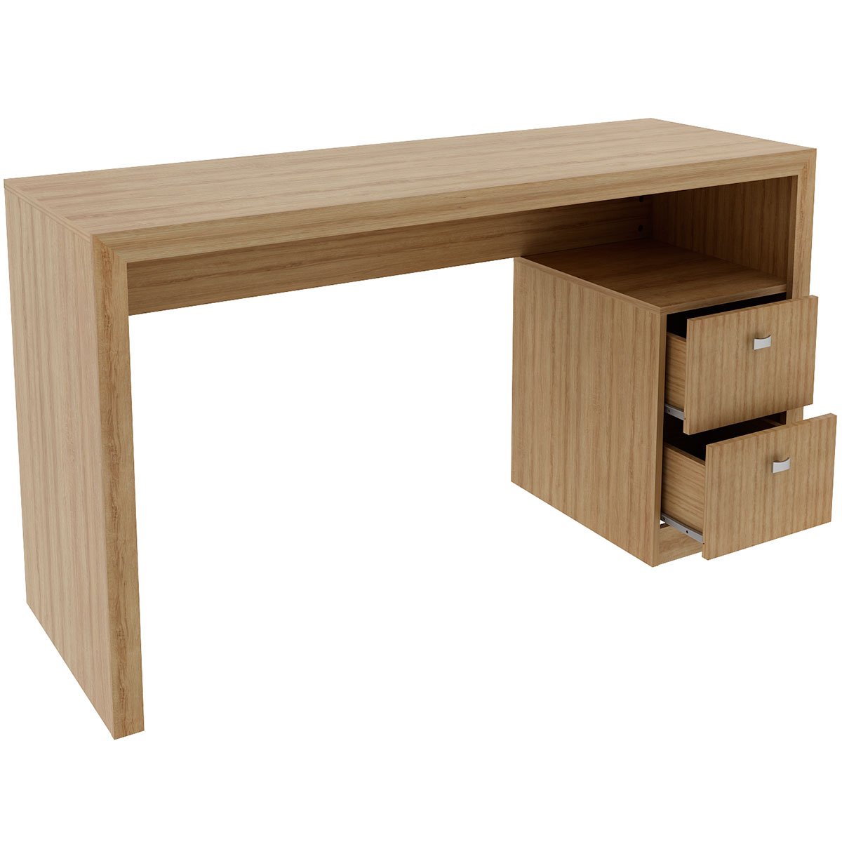 mesa para escritorio 2 gavetas me4130 amendoa1