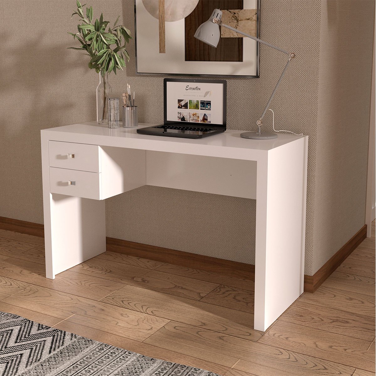 mesa para escritorio com 2 gavetas me4123 branco3