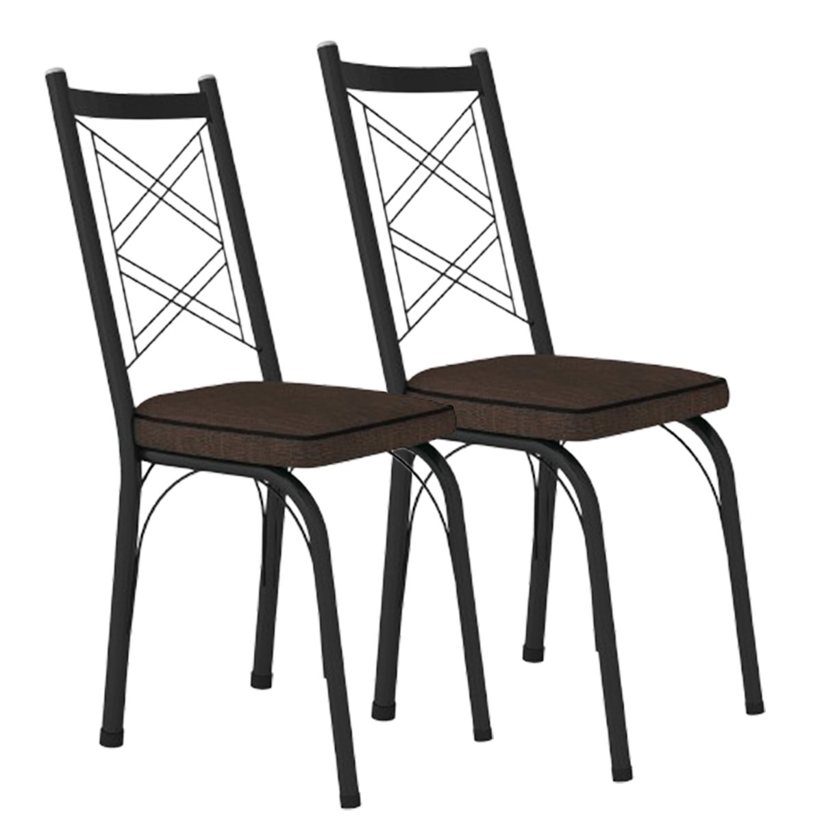 kit 2 cadeiras 143 preto imbuia 2