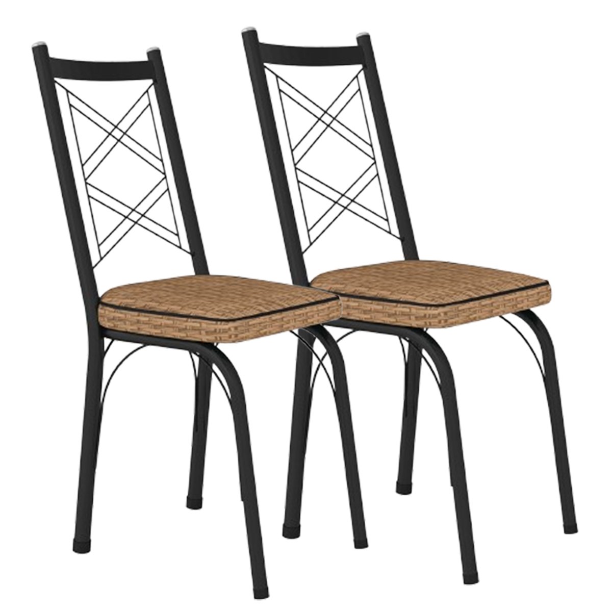 kit 2 cadeiras 143 preto rattan 2